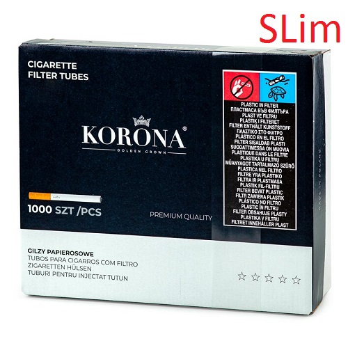 Гільзи KORONA SLIM 1000 шт для тютюну на вагу